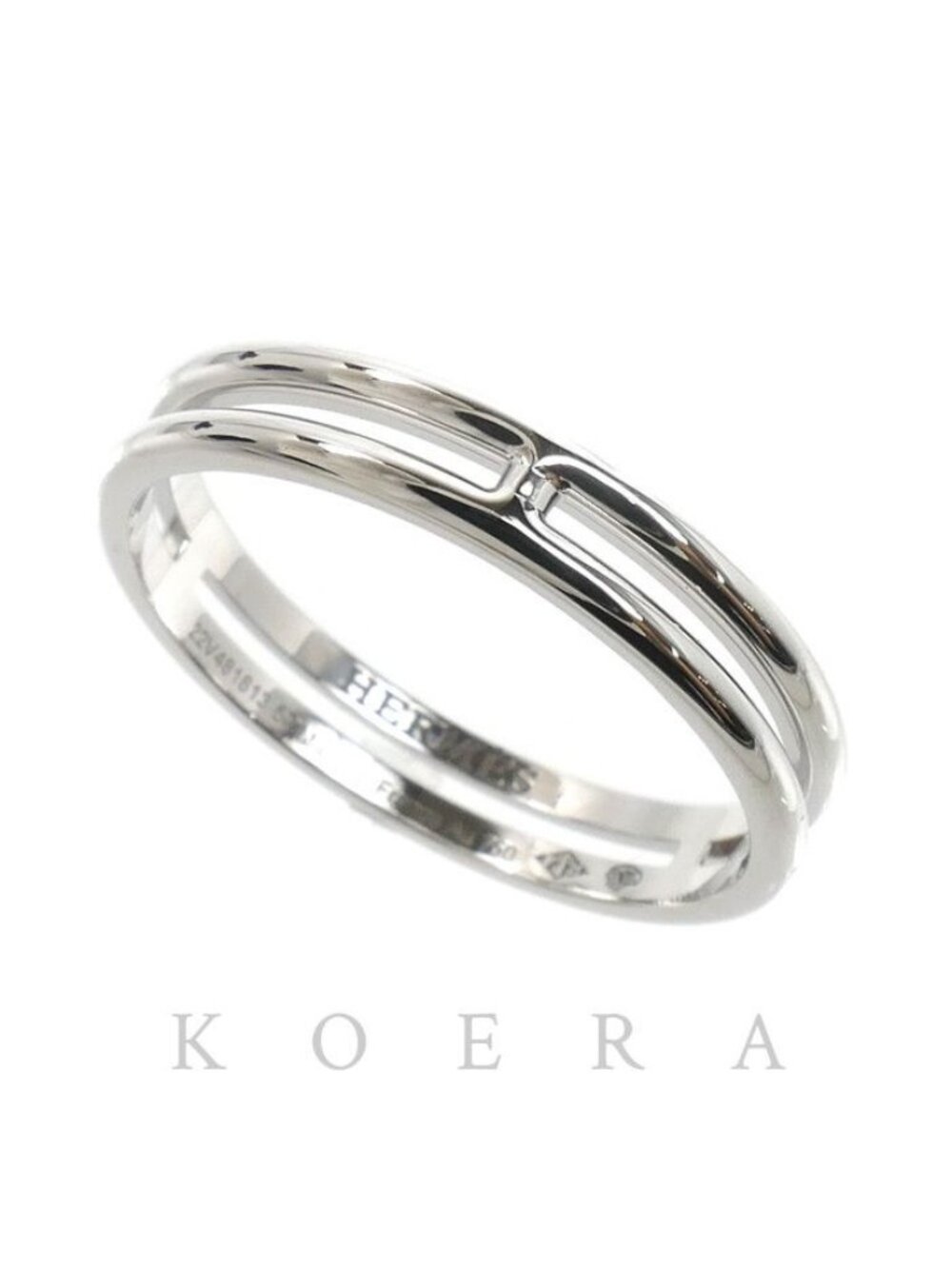 Hermes 18k White Gold Ariane Ring